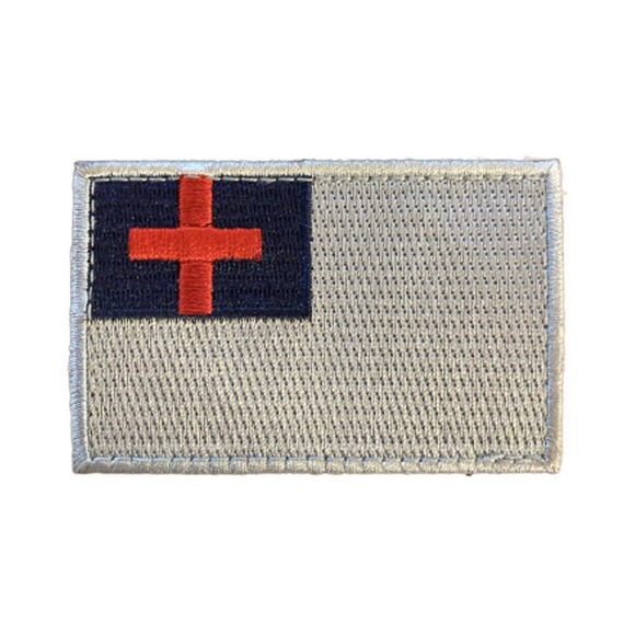 Christian Flag Cross flag patch - Picture 1 of 2